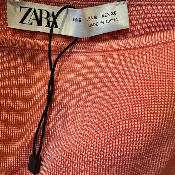NWOT Zara Pink Organza Crop Top - Picture 5 of 5